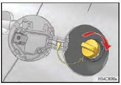 Fermeture du bouchon du réservoir de carburant