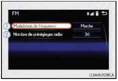 Modification des paramètres de la radio