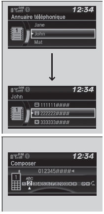 Pour faire un appel à partir du répertoire téléphonique importé