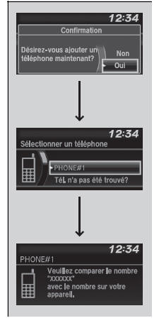 Pour jumeler un téléphone cellulaire (aucun téléphone n'est jumelé au système)