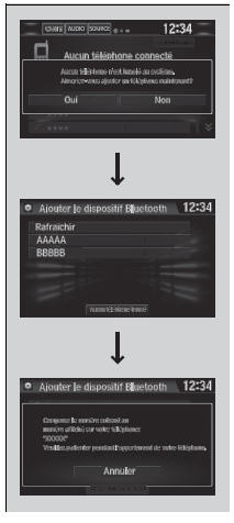 Pour jumeler un téléphone cellulaire (lorsqu'il n'y a aucun téléphone jumelé au système)