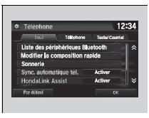 Pour changer le téléphone présentement jumelé