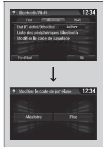 Pour modifier le réglage du code de jumelage