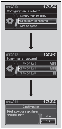 Pour supprimer un téléphone jumelé