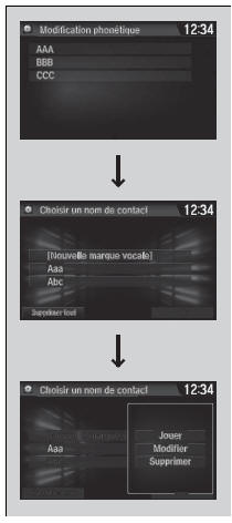 Pour supprimer une marque vocale modifiée