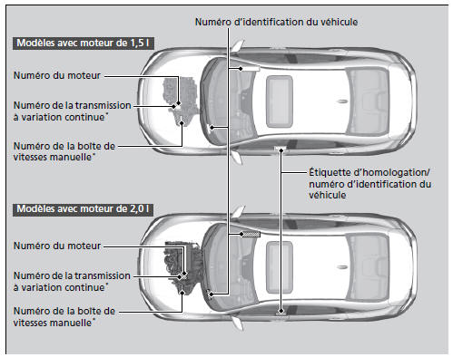 Numéros d'identification