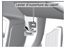 Honda Civic: Ouverture du capot - Entretien sous le capot ...