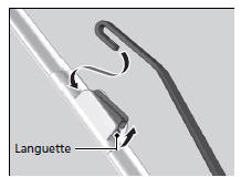 Remplacement du caoutchouc du balai d'essuieglaces