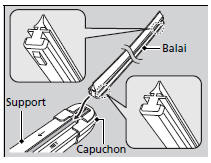 Remplacement du caoutchouc du balai d'essuieglaces