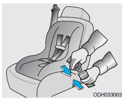 Installation d'un dispositif de retenue enfant avec une ceinture 3 points