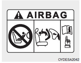 Ne pas installer de dispositif de retenue enfant sur le siège passager avant