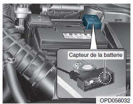 Désactivation du capteur de la batterie