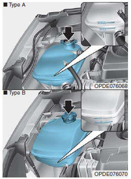 Vérification du niveau de liquide de refroidissement moteur