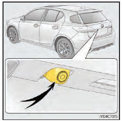 Caméra du moniteur du système d'aide au stationnement Lexus