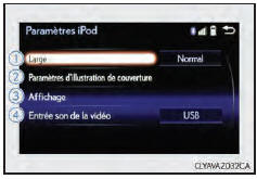 Modification des paramètres de l'iPod