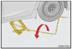 Installation du pneu de secours