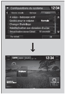 Modification de l'interface de l'écran