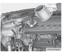 Vérification du niveau d'huile moteur