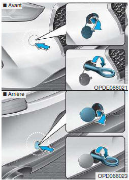 Crochet de remorquage amovible